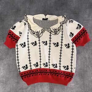 Vintage Sweater Loft  Embroidered Sweater Top
